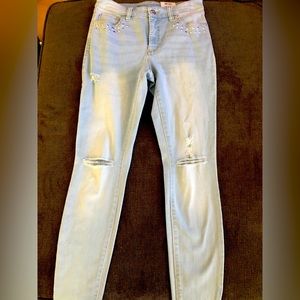 INC International Concept lt Indigo Jeans with metal beads